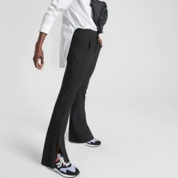 Athleta Stellar Flare Trouser Pant | Black | Size 14 - Picture 3 of 8